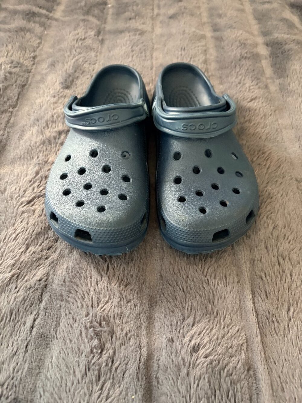 Crocs Classic Navy Blue Clogs M9 W11 Comfort Garden Casual Unisex Slip On
